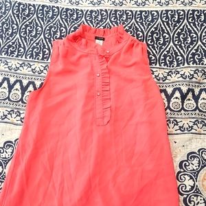 J. Crew sleeveless ruffle top peach size 10